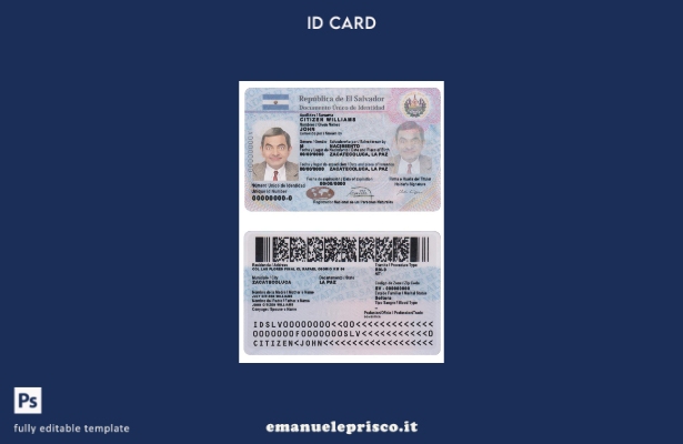 modello ID Salvador in stile verificato